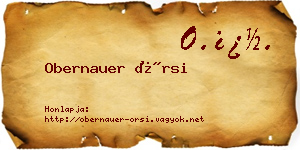 Obernauer Örsi névjegykártya